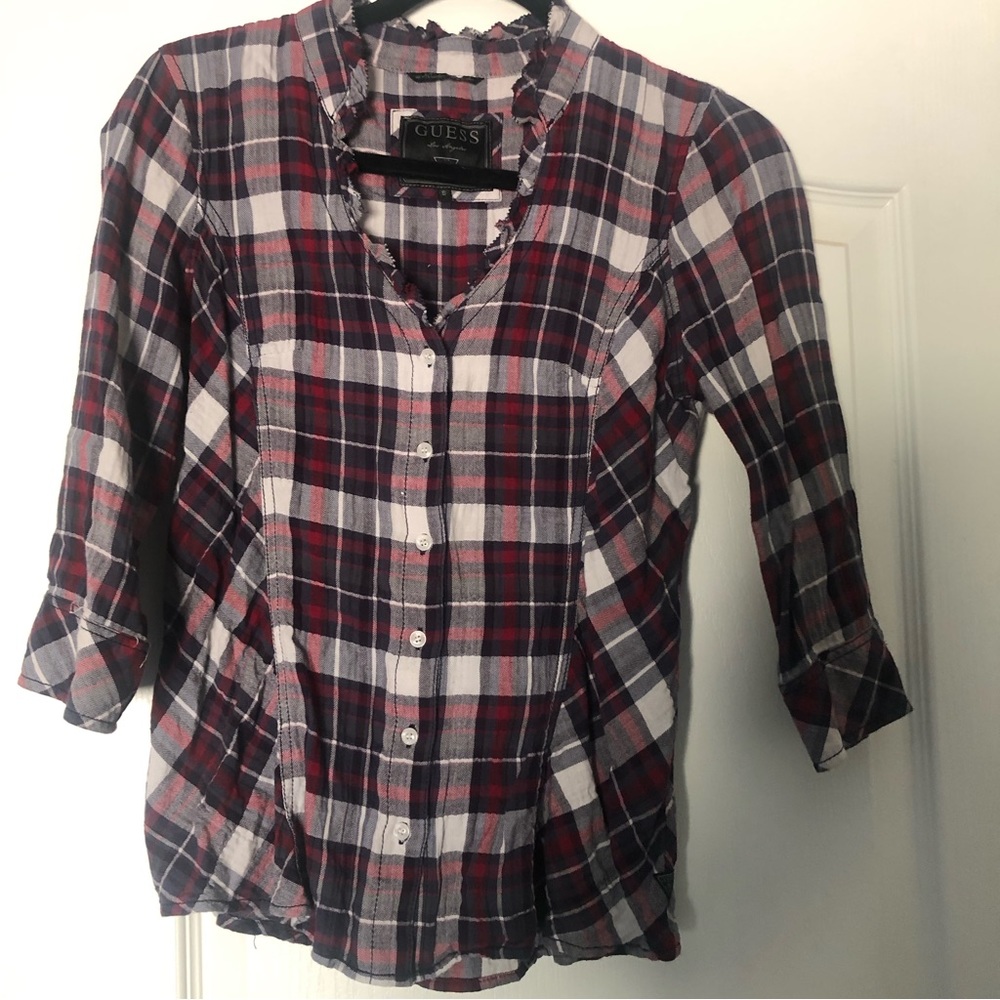 Guess Fitted Flannel shirt Size S